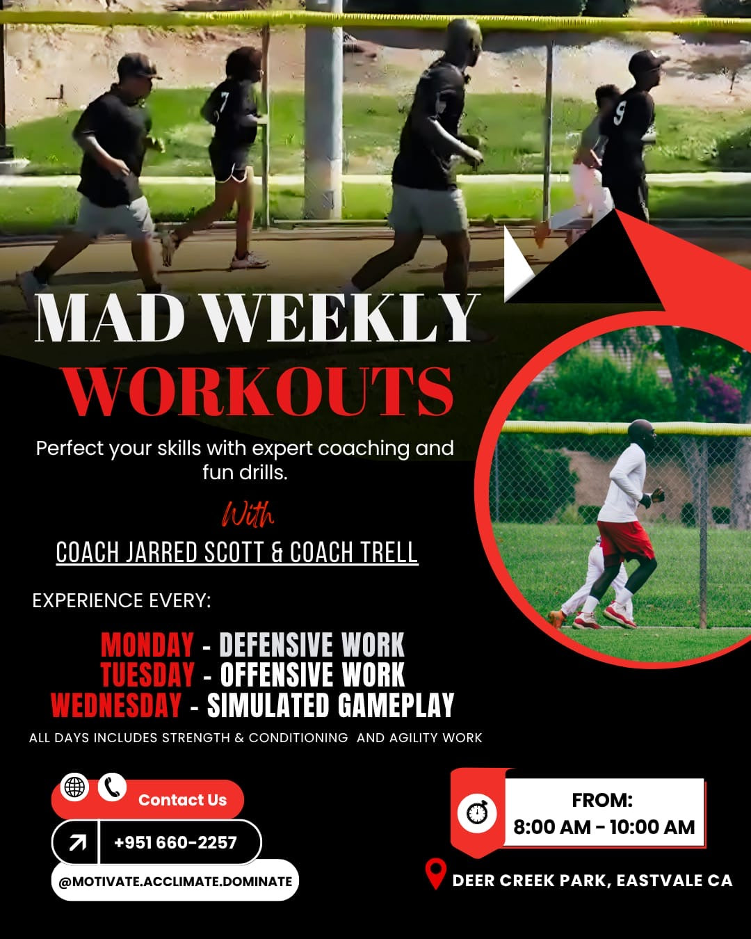 MAD Summer Baseball Workouts – Skill & Strength Training (Deer Creek Park) - Weekly Package